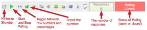 During the slide show this toolbar will be open.