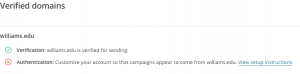 Mailchimp verified domains page screenshot